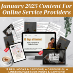 January 2025 DFY Content For Online Service Providers